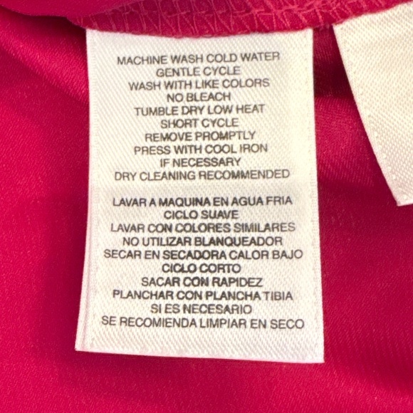 Black Label by Evan Picone Hot Pink Sleeveless Blouse - Picture 4 of 4